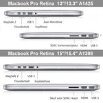 Capa protetora rígida cristal para Macbook Pro Retina 15,4 polegadas