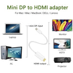 Cabo Mini DisplayPort para HDMI Macho, Comprimento: 1,5m, Mini DP para HDMI Macho