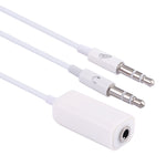 Cabo adaptador de jack de microfone fêmea 3,5mm para jack de auscultadores macho 3,5mm para computador Apple, Comprimento: 78cm