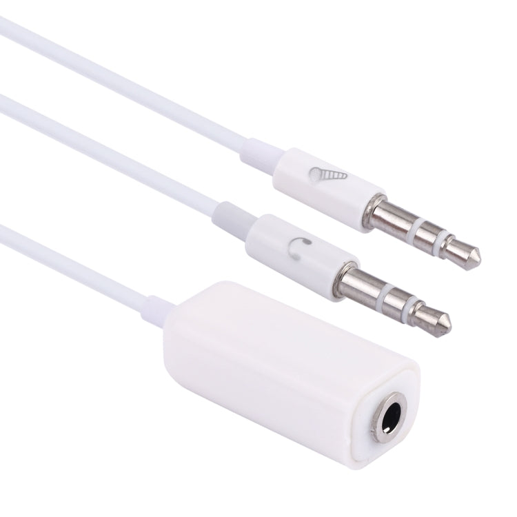 Cabo adaptador de jack de microfone fêmea 3,5mm para jack de auscultadores macho 3,5mm para computador Apple, Comprimento: 78cm