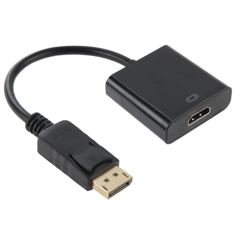 Adaptador de Vídeo DisplayPort Macho para HDMI Fêmea, Comprimento: 15cm, DP Macho para HDMI Fêmea (Dourado)