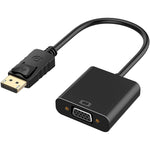 Conversor DisplayPort Macho para VGA Fêmea, Comprimento: 20cm, DP Macho para VGA Fêmea 20cm Branco, DP Macho para VGA Fêmea Preto