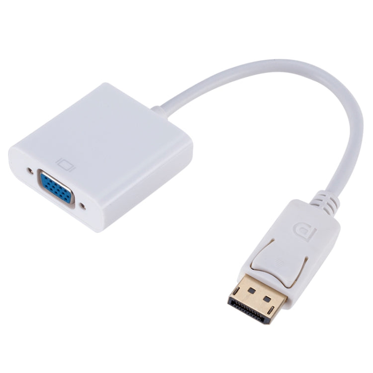 Conversor DisplayPort Macho para VGA Fêmea, Comprimento: 20cm, DP Macho para VGA Fêmea 20cm Branco, DP Macho para VGA Fêmea Preto