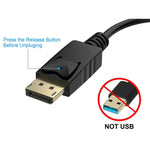 Cabo Adaptador DisplayPort Macho para DVI 24+1 Fêmea, Comprimento: 20cm, DP Macho para DVI 24+1 Fêmea