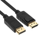 Cabo DisplayPort Macho para DisplayPort Macho, Comprimento: 1,8m, DP para DP Macho (Dourado)