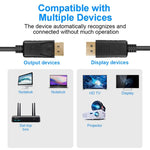 Cabo DisplayPort Macho para DisplayPort Macho, Comprimento: 1,8m, DP para DP Macho (Dourado)