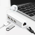 Adaptador de Rede Ethernet USB 2.0 + HUB USB de 3 Portas, USB