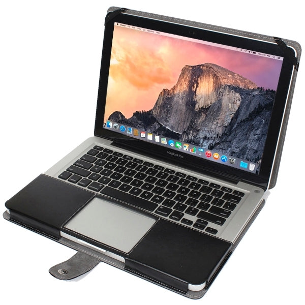 Capa de Couro para Portátil com Fecho de Pressão para MacBook Pro 13,3 polegadas