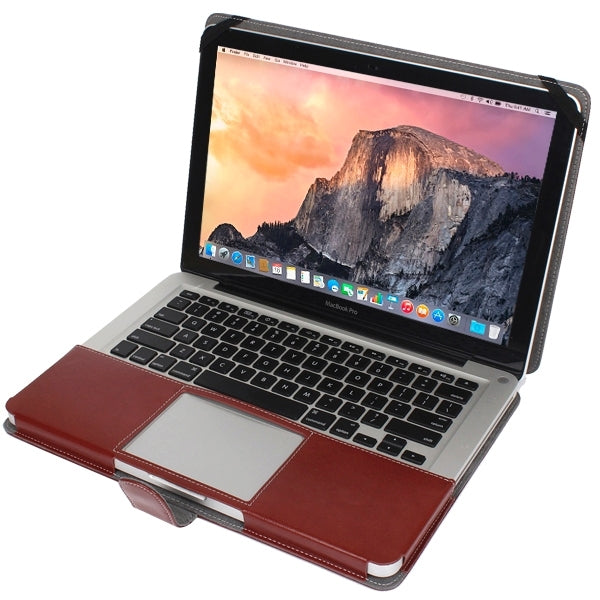 Capa de Couro para Portátil com Fecho de Pressão para MacBook Pro 13,3 polegadas