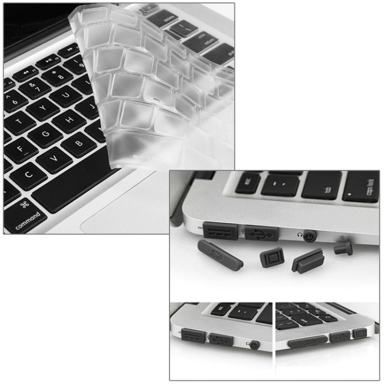 ENKAY para Macbook Air 13,3 polegadas (versão US) / A1369 / A1466 Capa protetora rígida cristal 3 em 1 Hat-Prince com proteção para teclado e tampão para porta contra pó