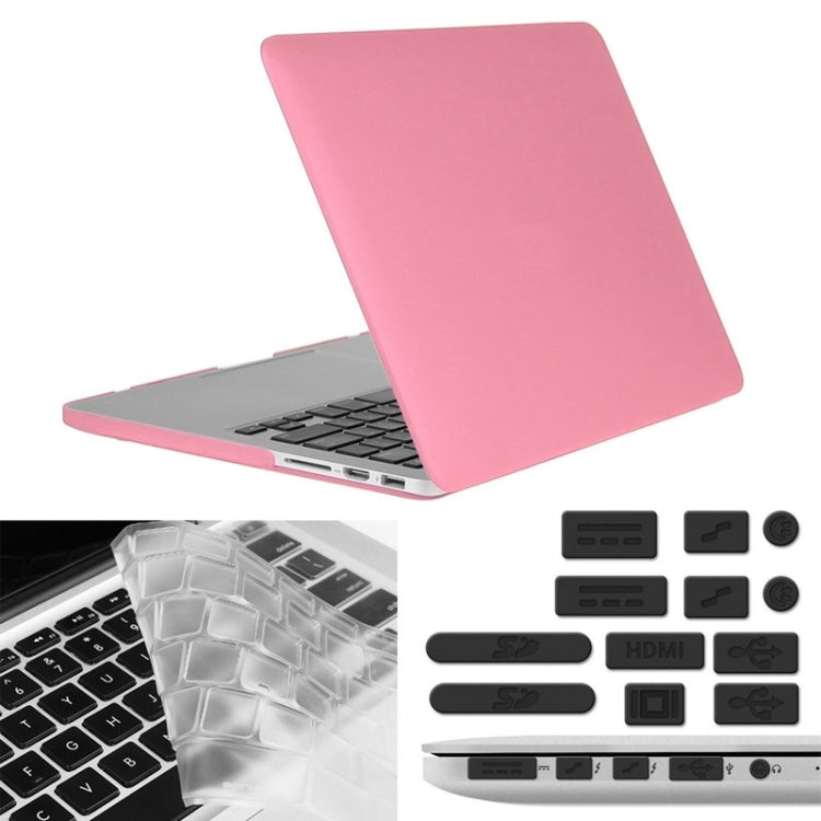 ENKAY para Macbook Pro Retina 15,4 polegadas (Versão US) / A1398 Capa Protetora Plástica Dura Fosca 3 em 1 Hat-Prince com Proteção para Teclado e Tampa para Porta de Poeira