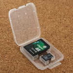 100 Unidades Caixa Transparente de Plástico para Cartão de Armazenamento SD + Cartão Micro SD (Cartão TF), Cartão SD+TF