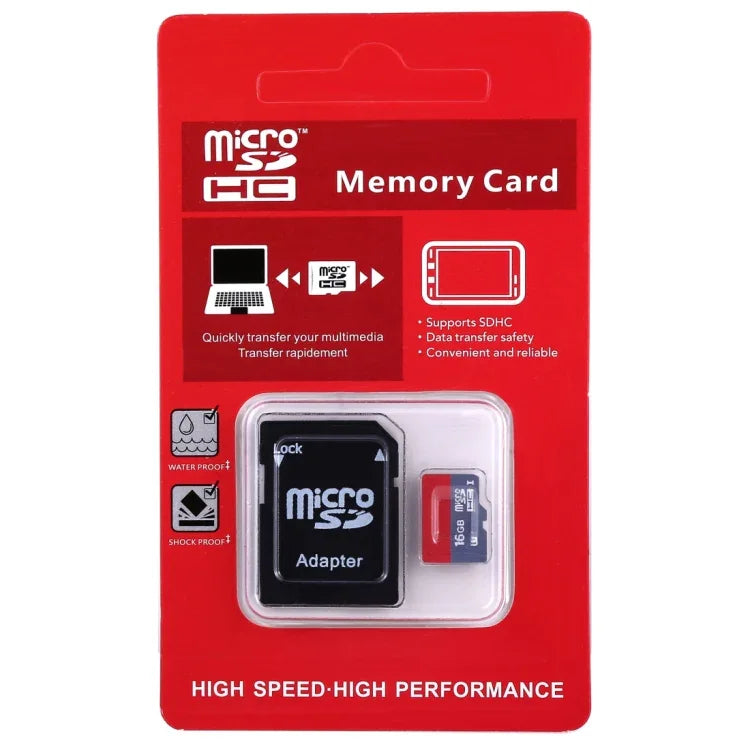 Cartão de Memória TF/Micro SDHC UHS-1 (U1) Classe 10 de Alta Velocidade 16GB, Escrita: 15mb/s, Leitura: 30mb/s (Capacidade Real 100%), 16GB