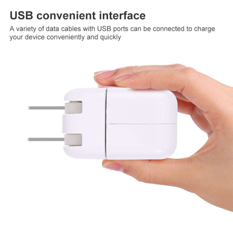 Adaptador de Carregamento USB 10W com Ficha Dobrável, Ficha US, Ficha US