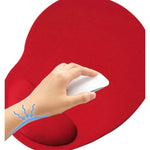 2 Peças de Tapete de Rato com Descanso de Pulso em Gel de Tecido, Gel de Tecido, Forma de Pé, Gel de Tecido Forma de Pé