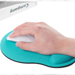 2 Peças de Tapete de Rato com Descanso de Pulso em Gel de Tecido, Gel de Tecido, Forma de Pé, Gel de Tecido Forma de Pé