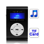 Leitor MP3 com Slot para Cartão TF / Micro SD, Ecrã LCD, Clipe Metálico, com Ecrã LCD