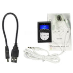 Leitor MP3 com Slot para Cartão TF / Micro SD, Ecrã LCD, Clipe Metálico, com Ecrã LCD