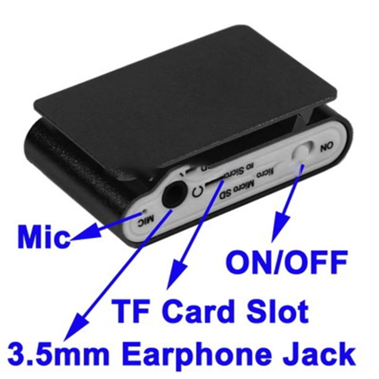 Leitor MP3 com Slot para Cartão TF / Micro SD, Ecrã LCD, Clipe Metálico, com Ecrã LCD