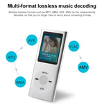 Leitor MP4 Metálico com Ecrã TFT de 1,8 polegadas e Slot para Cartão TF, Suporta Gravador, Rádio FM, E-Book e Calendário, Leitor MP4