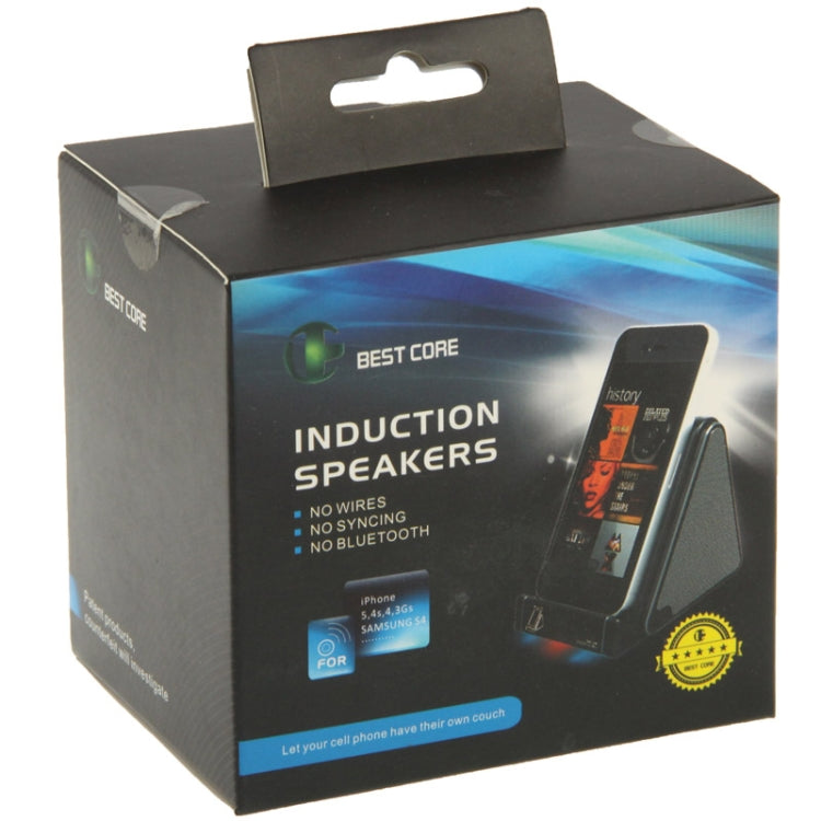 Suporte de altifalante de indução mágica sem fios para iPhone 5 & 5S & 5C / 4 & 4S (preto)