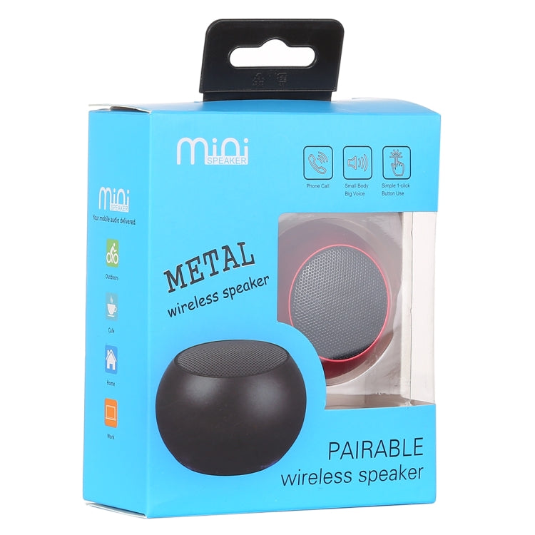 Coluna Bluetooth Sem Fios Mini Metal, Mãos Livres, Indicador LED