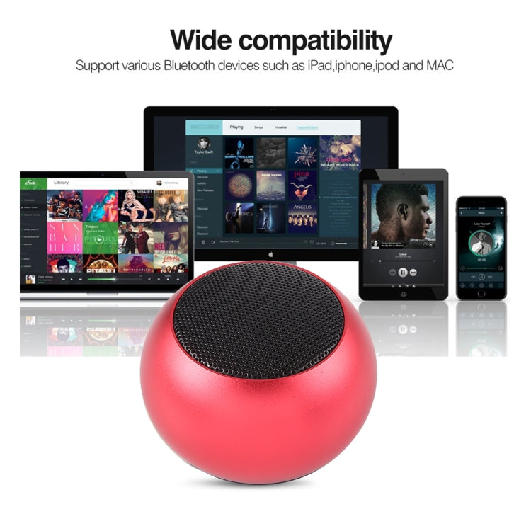 Coluna Bluetooth Sem Fios Mini Metal, Mãos Livres, Indicador LED