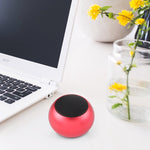 Coluna Bluetooth Sem Fios Mini Metal, Mãos Livres, Indicador LED