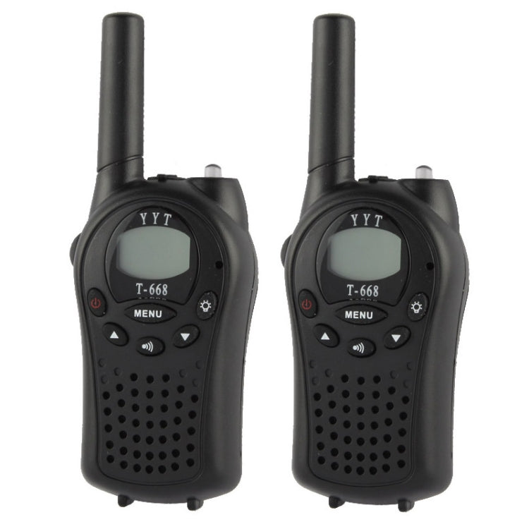 2 Unidades Walkie Talkie T-668 400-470MHz com Ecrã LCD de 1,0 polegada e 8 / 20 / 22 Canais