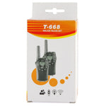 2 Unidades Walkie Talkie T-668 400-470MHz com Ecrã LCD de 1,0 polegada e 8 / 20 / 22 Canais