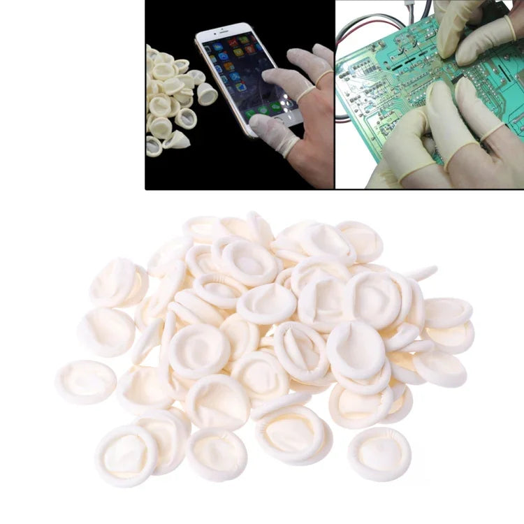 50pcs/bolsa Dedal Antiestático de Látex, 2x6cm