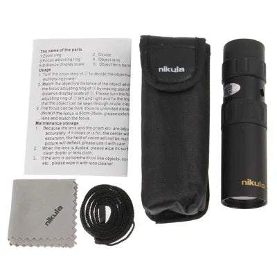 Telescópio Monocular 10-30 x 25mm para Mochilismo / Caminhadas, 10-30x25