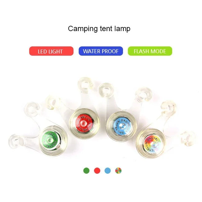 Luz LED Portátil Resistente à Água para Tenda de Campismo Exterior, Luz Suspensa, Entrega com Cor Aleatória