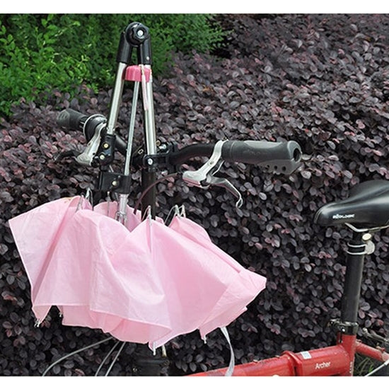 Suporte Dobrável Ajustável Universal em Aço Inoxidável para Guarda-chuva de Ciclismo, Suporte de Montagem com Ângulo Ajustável para Bicicleta e Motociclo