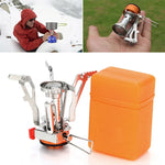 Fogão a gás portátil ultra mini em aço inoxidável para uso ao ar livre, mini aço inoxidável