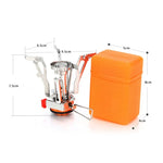 Fogão a gás portátil ultra mini em aço inoxidável para uso ao ar livre, mini aço inoxidável