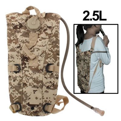 Mochila com Saco de Água em Nylon Duffle 2,5L com Tubo / Saco de Água, 2,5L