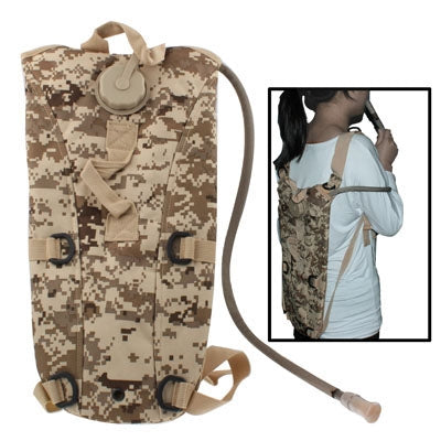 Mochila com Saco de Água em Nylon Duffle 2,5L com Tubo / Saco de Água, 2,5L