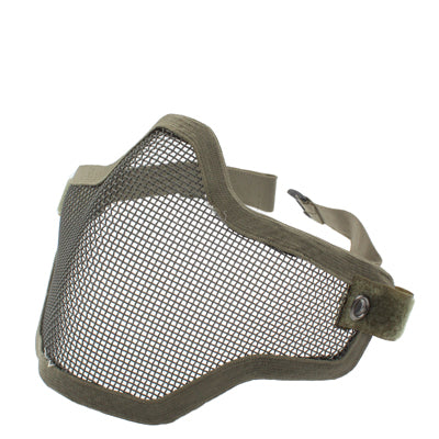Máscara de Proteção Meio Rosto Estilo Rede com Alça Elástica, Máscara Estilo Rede (Verde Exército), Máscara Meio Rosto Estilo Rede (Preto), Máscara Estilo Rede (Castanho)