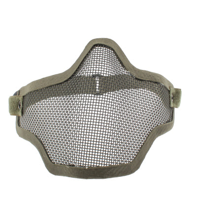 Máscara de Proteção Meio Rosto Estilo Rede com Alça Elástica, Máscara Estilo Rede (Verde Exército), Máscara Meio Rosto Estilo Rede (Preto), Máscara Estilo Rede (Castanho)