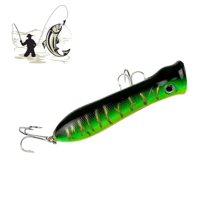 Isca Popper de Superfície de Água Tipo Boca de Camarão 8cm, Para Pesca em Ondas, Entrega de Cor Aleatória, Tipo Boca de Camarão 8cm