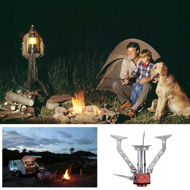 Fogão a Gás Ultra Mini Portátil em Aço Inoxidável para Campismo WH-S001, WH-S001