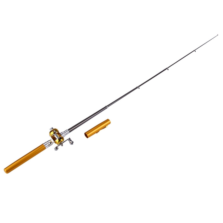 Vara de Pesca Estilo Caneta, Polia Circular Dourada, Carretel Prateado, Carretel Dourado