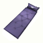 Colchão Insuflável Automático com Almofada, Resistente à Humidade, 183x57x2,5cm Roxo, 183x57x2,5cm Verde