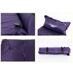 Colchão Insuflável Automático com Almofada, Resistente à Humidade, 183x57x2,5cm Roxo, 183x57x2,5cm Verde