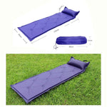 Colchão Insuflável Automático com Almofada, Resistente à Humidade, 183x57x2,5cm Roxo, 183x57x2,5cm Verde