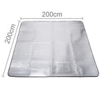 Colchão de Humidade Duplo em Alumínio com Espessura de 7mm / Colchão de Dormir para Campismo, Tamanho: 200cm x 200cm, Filme de Alumínio 200cm x 200cm