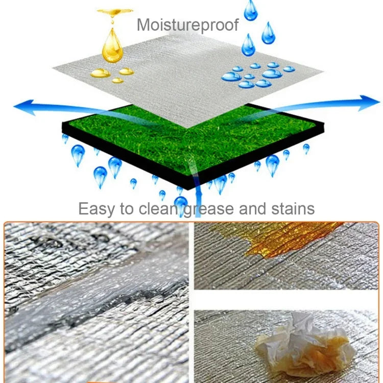 Colchão de Humidade Duplo em Alumínio com Espessura de 7mm / Colchão de Dormir para Campismo, Tamanho: 200cm x 200cm, Filme de Alumínio 200cm x 200cm
