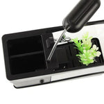 Aquário de Secretária USB Mini Tanque de Peixes com Água Corrente e 6 Luzes LED, Ecrã LCD com Relógio, Calendário, Hora e Alarme (Capacidade para 1,5 Quartos de Água)