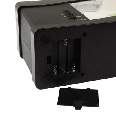 Aquário de Secretária USB Mini Tanque de Peixes com Água Corrente e 6 Luzes LED, Ecrã LCD com Relógio, Calendário, Hora e Alarme (Capacidade para 1,5 Quartos de Água)